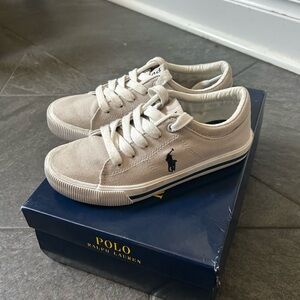 Polo Ralph Lauren Beige Canvas Sneakers